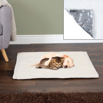 Brown Self-Heating Pet Mat Self Warming Thermal dog bed cozy cat pad